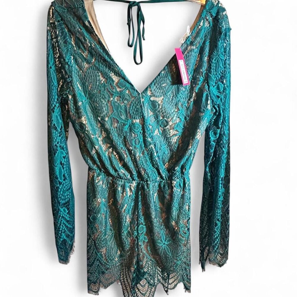 Xhilaration Women's Green and Blue Playsuit-romper